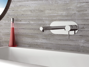 ULTRAMINIMAL - Wall-mounted single handle brass washbasin mixer without waste by Rubinetterie Mariani - view 3